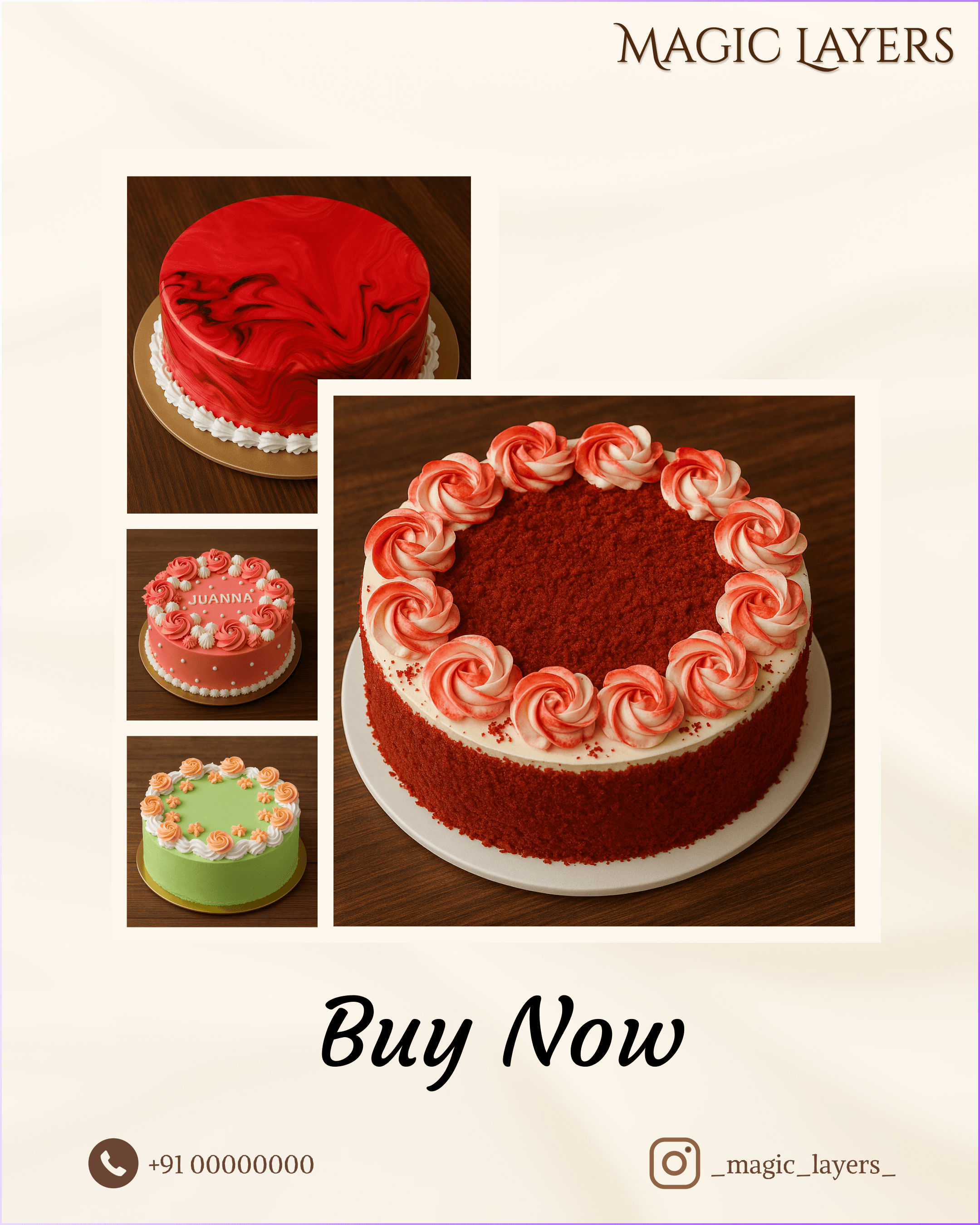 Magic Layers cake collage